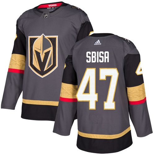 Herren Vegas Golden Knights Eishockey Trikot Luca Sbisa #47 Authentic Grau Heim